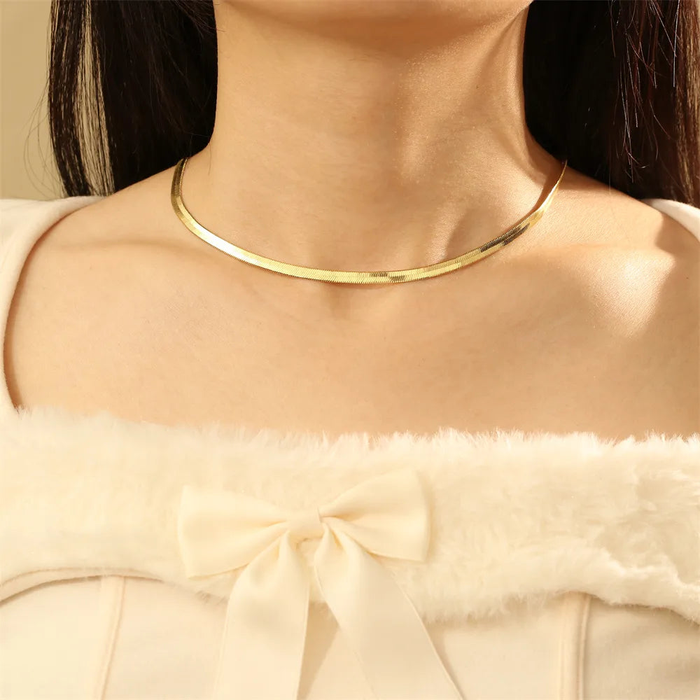 Copper K Gold Plated Plating Round Necklace