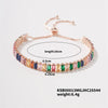 Copper K Gold Plated Rhodium Plated Elegant Shiny Inlay Geometric Zircon Bracelets