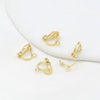 Copper 18K Gold Plated Triangle Ear Clip Diy Earrings Jewelry Accessories With Electroplating Treatment