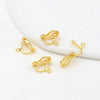 Copper 18K Gold Plated Triangle Ear Clip Diy Earrings Jewelry Accessories With Electroplating Treatment