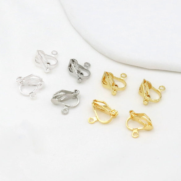 Copper 18K Gold Plated Triangle Ear Clip Diy Earrings Jewelry Accessories With Electroplating Treatment