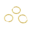 Copper 18K Real Gold Electroplated Coil Circle Earrings Jewelry Accessories