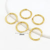 Copper 18K Real Gold Electroplated Coil Circle Earrings Jewelry Accessories