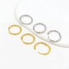 Copper 18K Real Gold Electroplated Coil Circle Earrings Jewelry Accessories