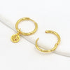 Copper 18K Real Gold Electroplated Coil Circle Earrings Jewelry Accessories