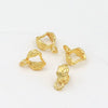 Copper 18K Real Gold Plated Doublesided Leaf Melon Buckle Necklace Pendant Clip Diy Accessory