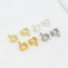 Copper 18K Real Gold Plated Doublesided Leaf Melon Buckle Necklace Pendant Clip Diy Accessory