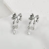 Copper Long Bow Hanging Earrings Electroplated Diy Handmade Jewelry Accessories Materials