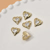 Copper Love Heart Inlaid Zircon Electroplated Pendant Jewelry Accessories