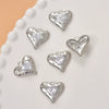 Copper Love Heart Inlaid Zircon Electroplated Pendant Jewelry Accessories