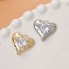Copper Love Heart Inlaid Zircon Electroplated Pendant Jewelry Accessories