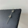 Copper Micro Pave Zircon Butterfly Ear Cuff And Pierced Earrings Insect Design For Women Auricle Wrap Oblique Earrings