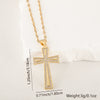 Copper Microinlaid Zircon Cross Pendant Necklace With Electroplating And Niche Design