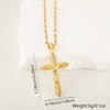 Copper Microinlaid Zircon Cross Pendant Necklace With Electroplating And Niche Design