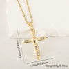 Copper Microinlaid Zircon Cross Pendant Necklace With Electroplating And Niche Design