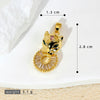 Copper Micropaved Animal Zodiac Leopard Head Necklace Pendant