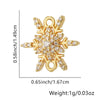 Copper Micropaved Zircon Colorful Sixpointed Sunflower Geometric Fashion Diy Jewelry Connection Material