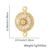 Copper Micropaved Zircon Colorful Sixpointed Sunflower Geometric Fashion Diy Jewelry Connection Material