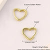 Copper Minimalist Geometric Heart Shape Electroplated Women's Earrings