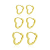 Copper Minimalist Geometric Heart Shape Electroplated Women's Earrings