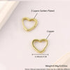 Copper Minimalist Geometric Heart Shape Electroplated Women's Earrings