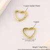 Copper Minimalist Geometric Heart Shape Electroplated Women's Earrings