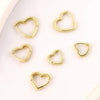 Copper Minimalist Geometric Heart Shape Electroplated Women's Earrings