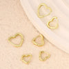 Copper Minimalist Geometric Heart Shape Electroplated Women's Earrings