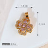 Copper Minimalist Rotatable Four Leaf Clover Flower Pendant Jewelry Accessories Electroplated