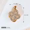Copper Minimalist Rotatable Four Leaf Clover Flower Pendant Jewelry Accessories Electroplated