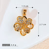 Copper Minimalist Rotatable Four Leaf Clover Flower Pendant Jewelry Accessories Electroplated
