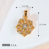 Copper Minimalist Rotatable Four Leaf Clover Flower Pendant Jewelry Accessories Electroplated
