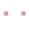 Copper Motherofpearl Clover Flower Earrings And Necklace Set With Zirconia Highend Fashion
