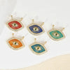 Copper Multicolor Micro Eye Pendant Jewelry Dripping Oil Treatment Women's Necklace
