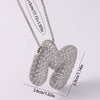 Copper Pendant Necklace With Alphabet Pattern And Electroplating Treatment