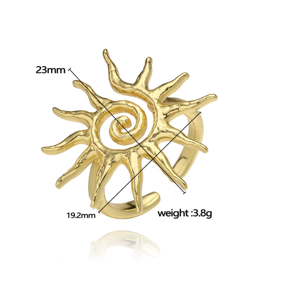 Copper Personalized Twisted Sunflower Jewelry Sets With Electroplating Include Earrings Necklaces