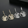 Copper Pig Stud Earrings With Micro Inlaid Zircon Animal Zodiac Jewelry For Women