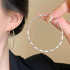 Copper Plain Hoop Twist Electroplated Earrings For Women Simple Cool Style