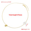Copper Plated Bubble Letter Necklace With Electroplating Simple Style For Women