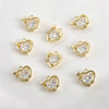 Copper Plated Gold Color Zircon Love Star Pendant Diy Handmade Jewelry Accessories Material