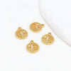 Copper Plated Gold Cut Out Round Plate Pendant Diy Accessories Electroplating