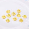 Copper Plated Gold Cut Out Round Plate Pendant Diy Accessories Electroplating