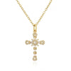 Copper Plated 18K Gold Microinlaid Zircon Geometric Pendant Necklace For Female Light Luxury Style