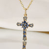 Copper Plated 18K Gold Microinlaid Zircon Geometric Pendant Necklace For Female Light Luxury Style