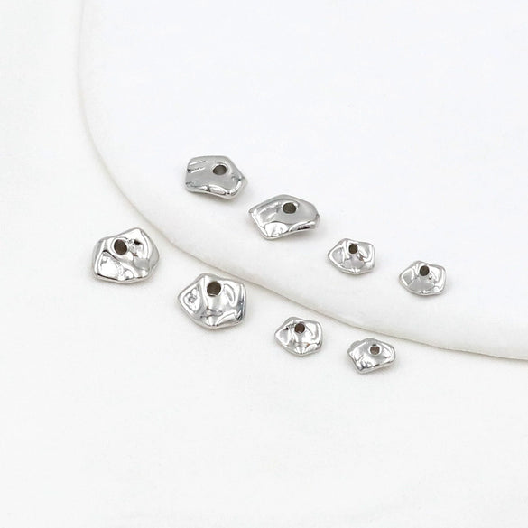 Copper Plated 18K Gold Specialshaped Spacer Beads Asymmetrical Bracelet Loose Beads Electroplated Simple Geometric