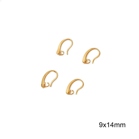 Copper Plated 18K Real Gold Handmade Ear Hook Earrings Jewelry With Gold Hook Metal Accessories Electroplating