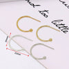 Copper Plated 925 Silver Cshaped Electroplated Earring Accessories