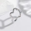 Copper Plating Circle Heart Shape Bow Knot Open Rings