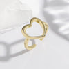 Copper Plating Circle Heart Shape Bow Knot Open Rings