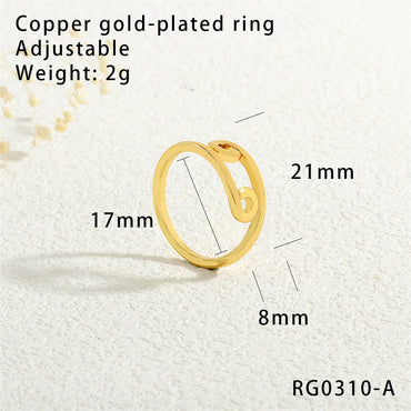 Copper Polishing Geometric Open Rings